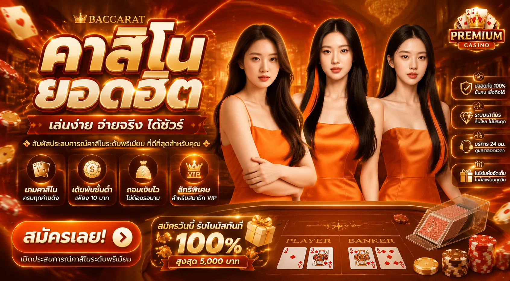 คาสิโนออนไลน์ LENGZAB บาคาร่าสด ถ่ายทอดสด